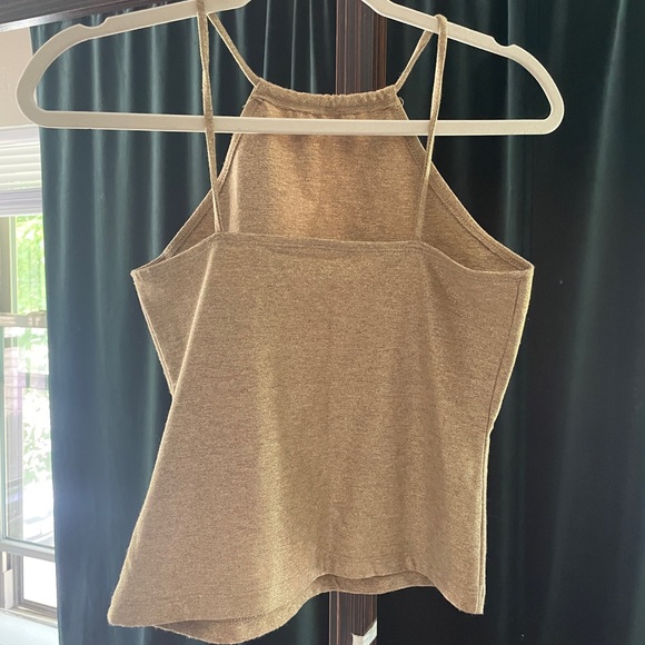 Vintage Gold Shimmer Halter Top / no label / fits like a S - Picture 2 of 2